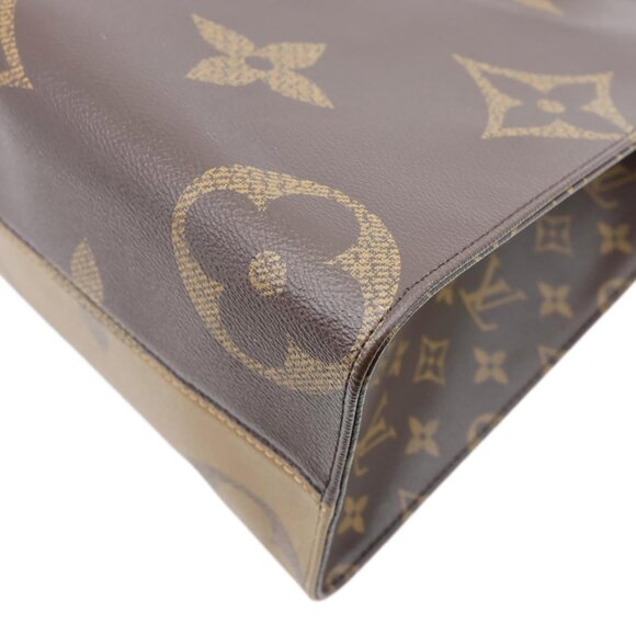 Louis Vuitton Onthego MM Giant Monogram Reverse Canvas Tote Bag Brown - Picture 8 of 16